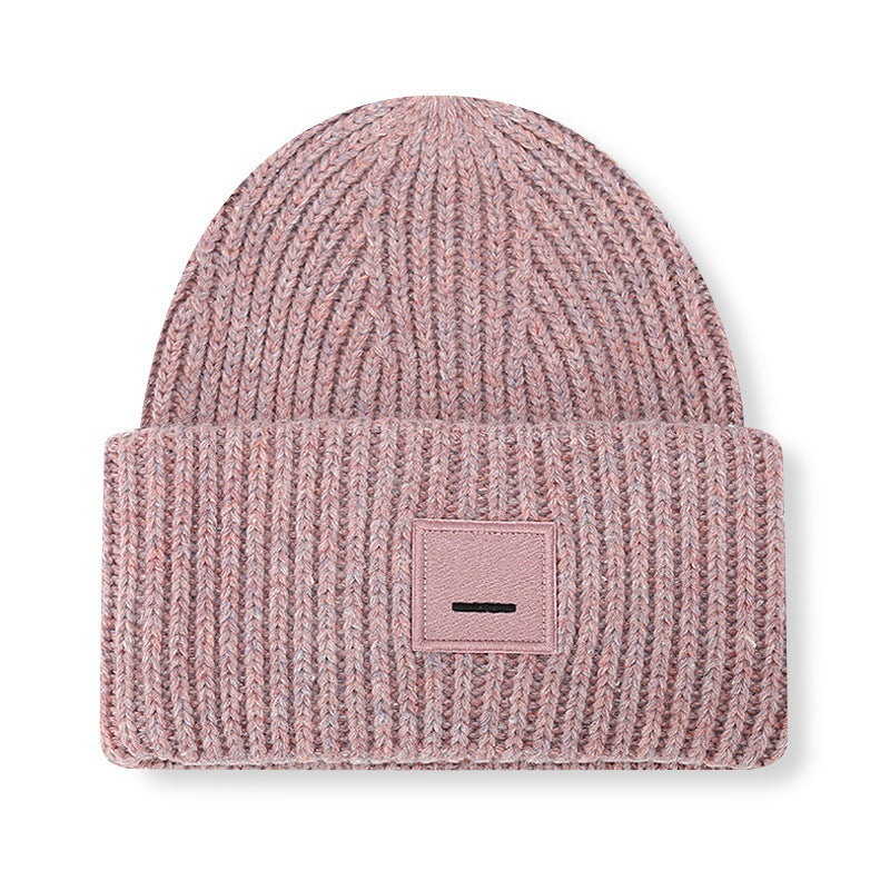 Square Smiley Wool Knitted Winter Hat