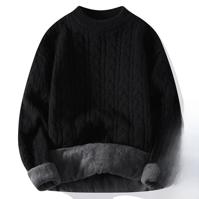 Thickened twisted woolen sweater