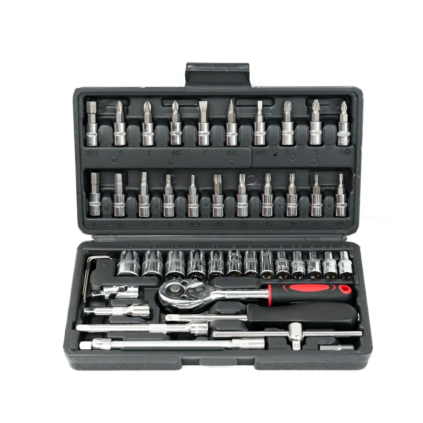 46-Piece Ratchet Socket Wrench Tool