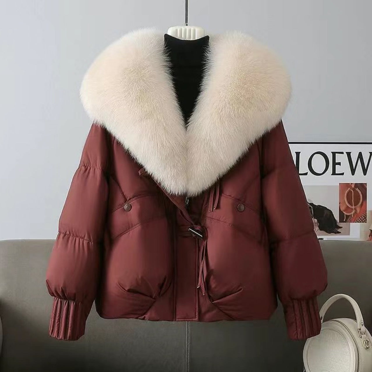 Large-necked cotton-padded jacket, Autumn / Winter Collection