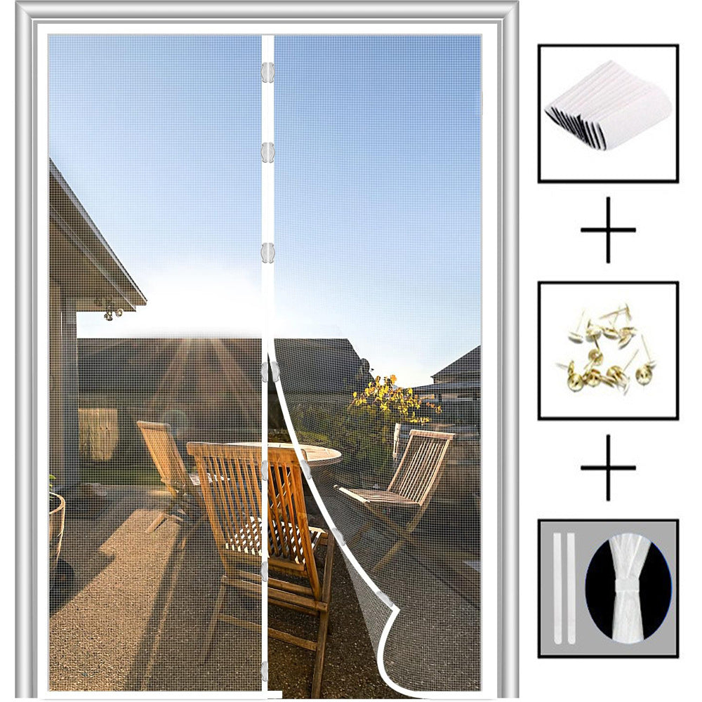 Magnetic Mesh Door Curtain with Anti-Mosquito Design