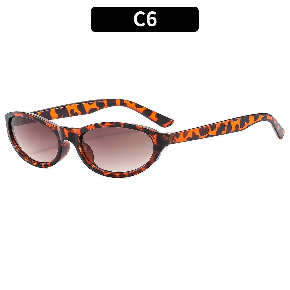 Retro Oval Frame UV400 Sunglasses for Women