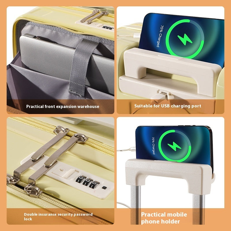 New Full-opening Multi-functional Luggage 18-inch, travel Luggage