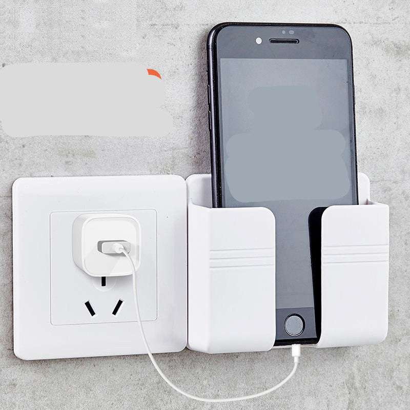 Stojan na nabíjení mobilního telefonu, samolepicí úložný box bez děrování