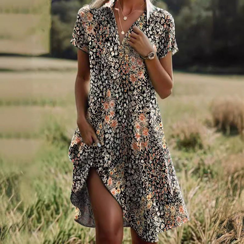 Bohemian print dress for women