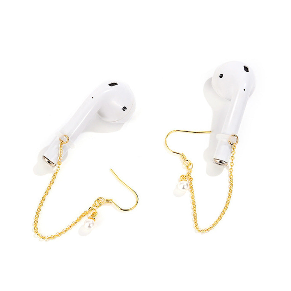 Compatible with Apple, AirPods pearl anti-lost earrings, Jewelry & Accessories