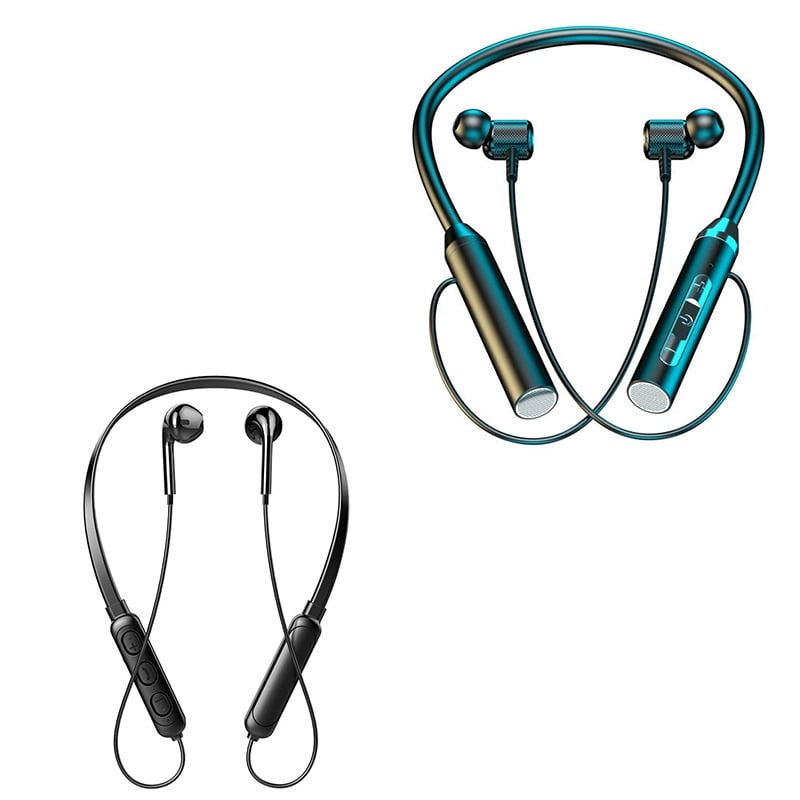 Neckband Bluetooth Headset with Noise Cancellation, Waterproof, Long Battery Life