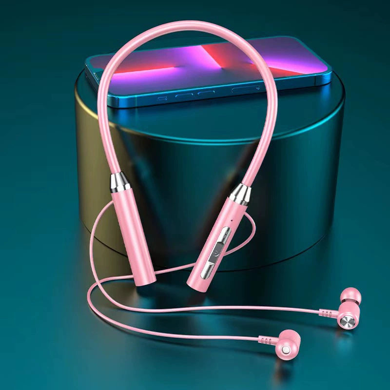 Neckband Bluetooth Headset with Noise Cancellation, Waterproof, Long Battery Life