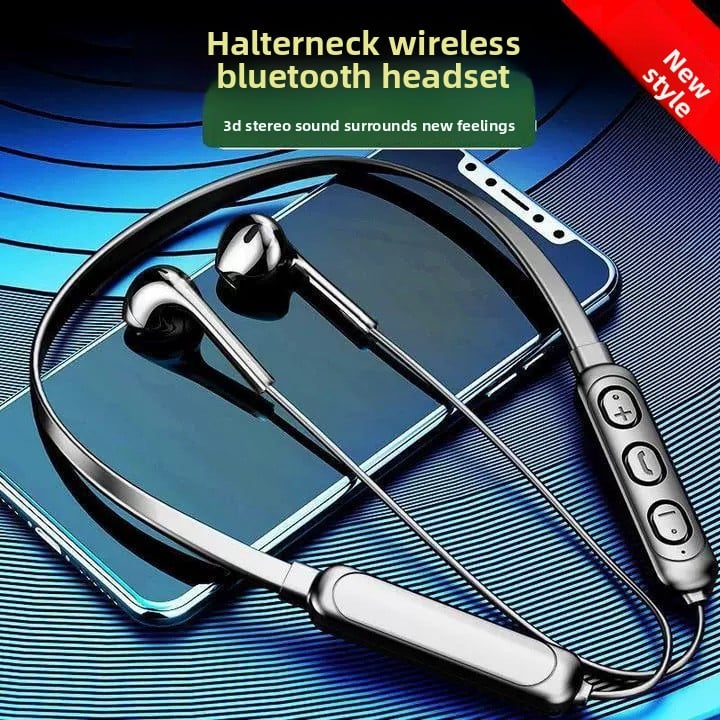 Neckband Bluetooth Headset with Noise Cancellation, Waterproof, Long Battery Life