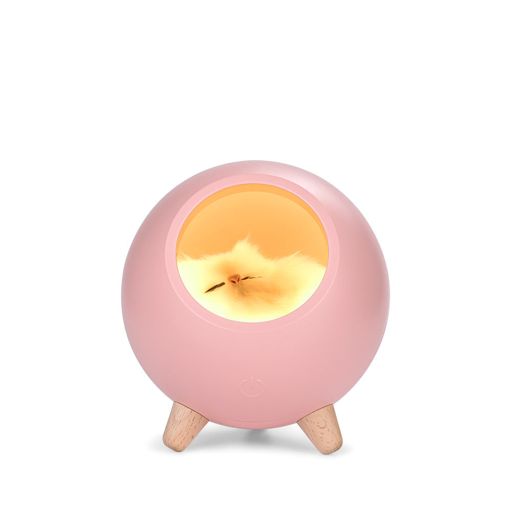 A cartoon cat bed atmosphere night light for girls