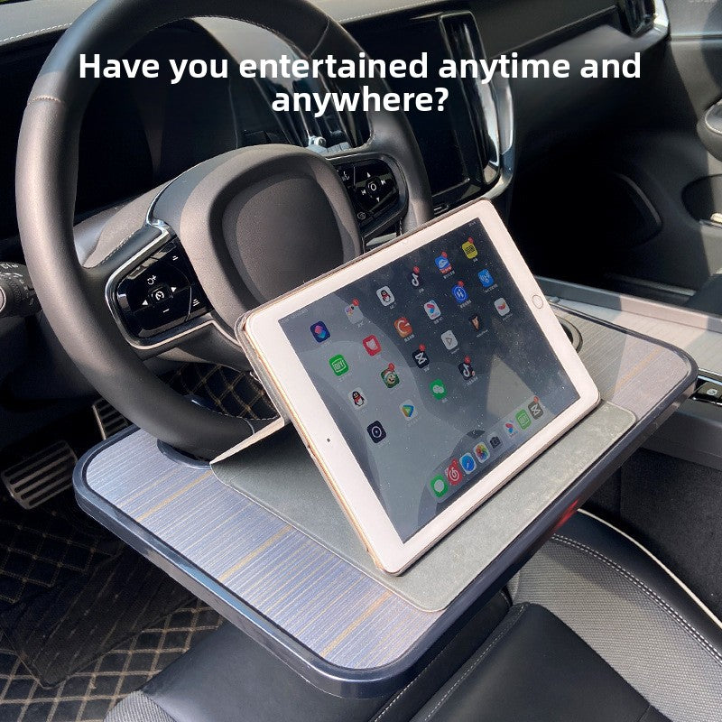 Multi-functional car dining plate steering wheel