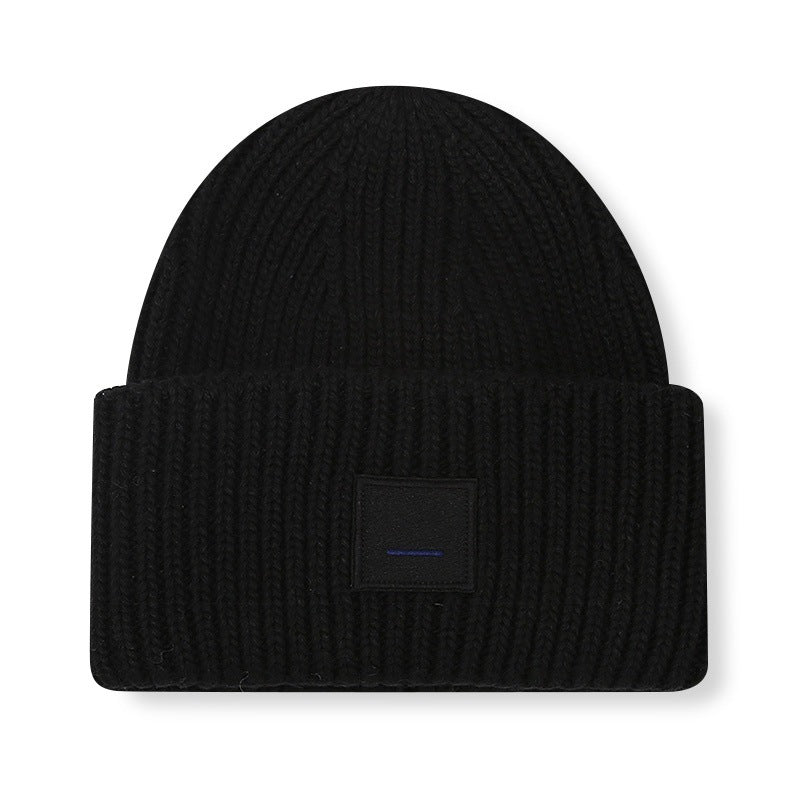Square Smiley Wool Knitted Winter Hat