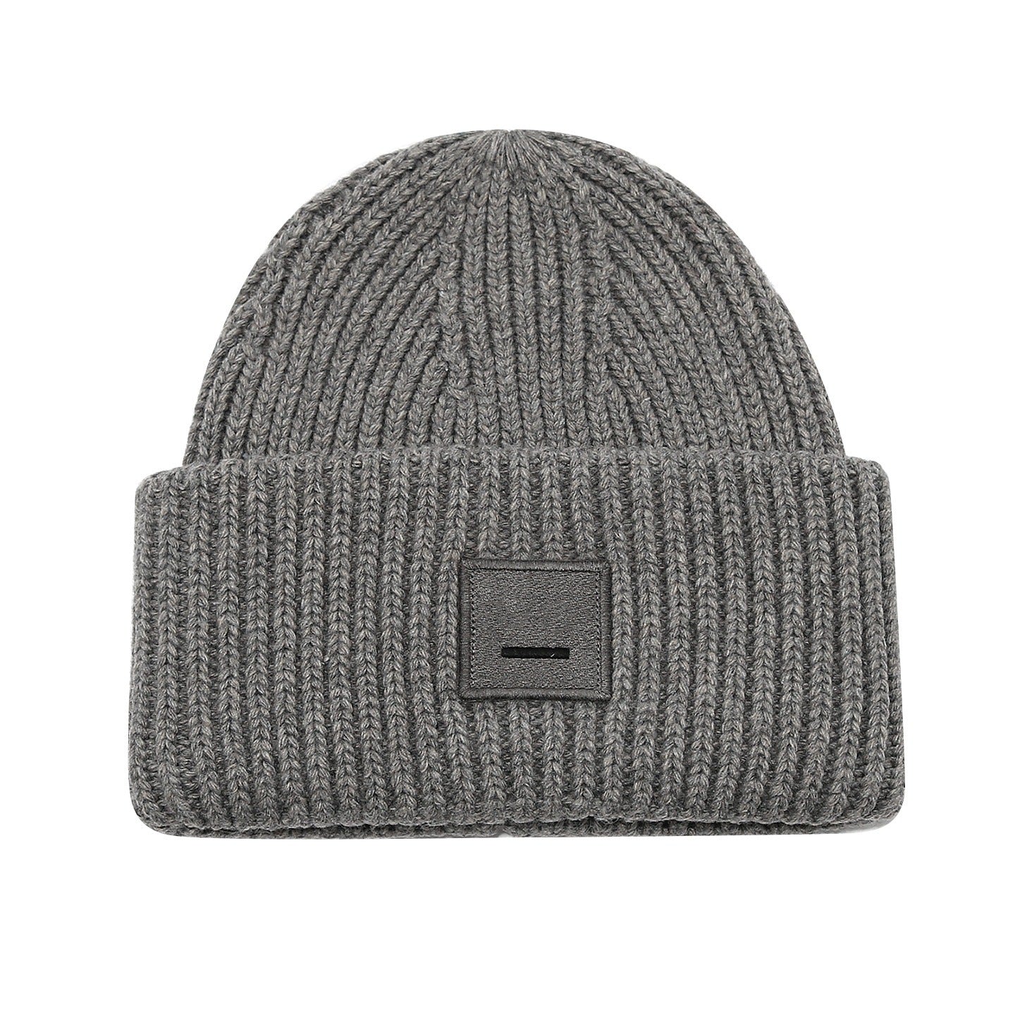 Square Smiley Wool Knitted Winter Hat