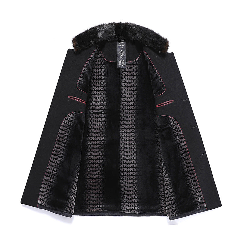 Men's Wool Stand Collar Winter Coat