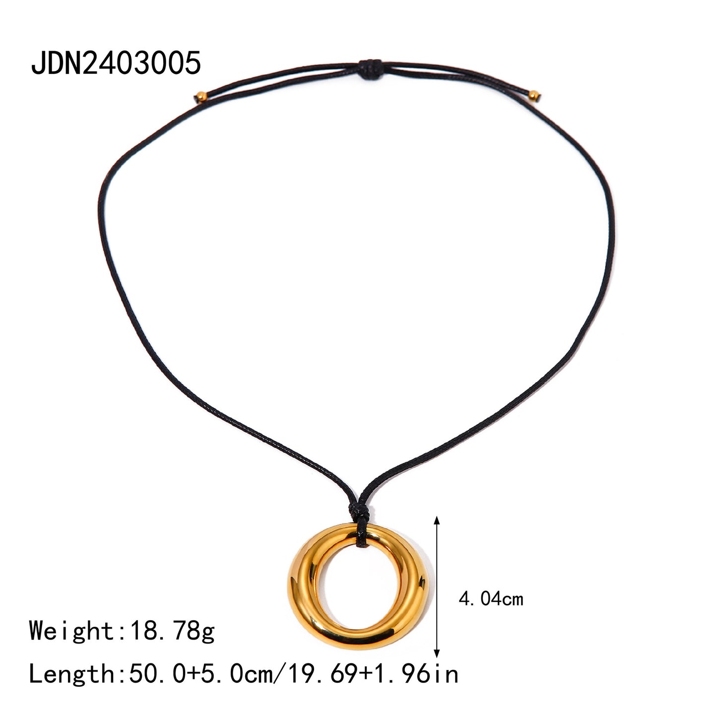Fashion Stainless Steel Geometric Necklace with Titanium Pendant