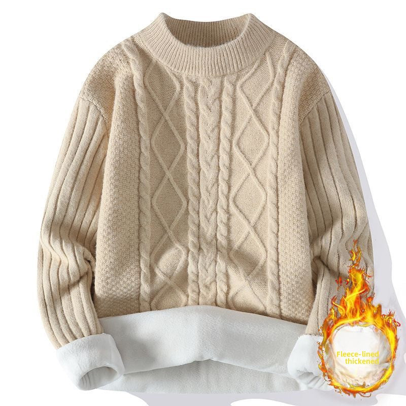 Thickened twisted woolen sweater