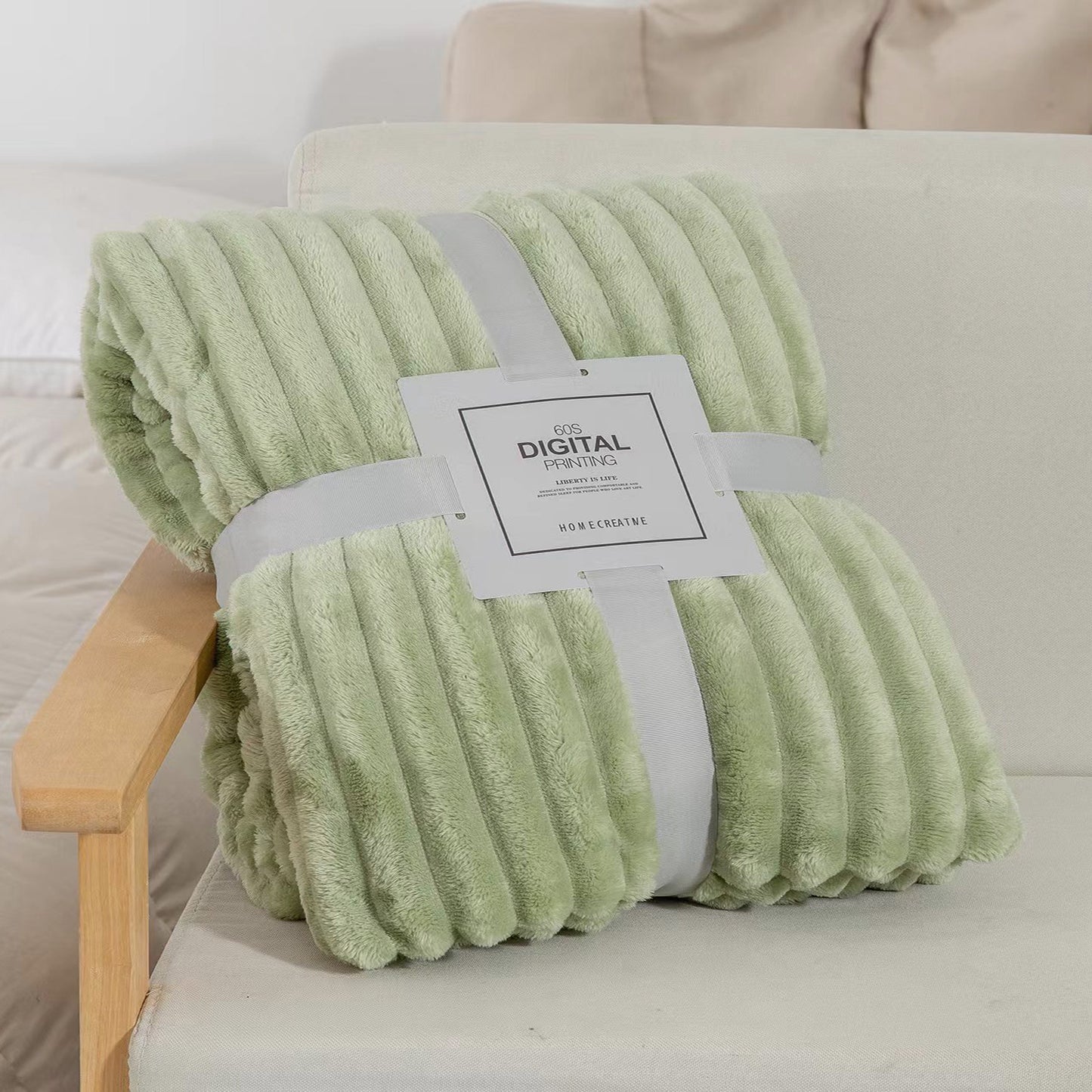 Soft Flannel Rabbit Fur Imitation Blanket