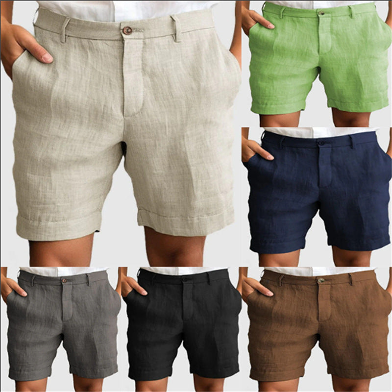 mens linen shorts