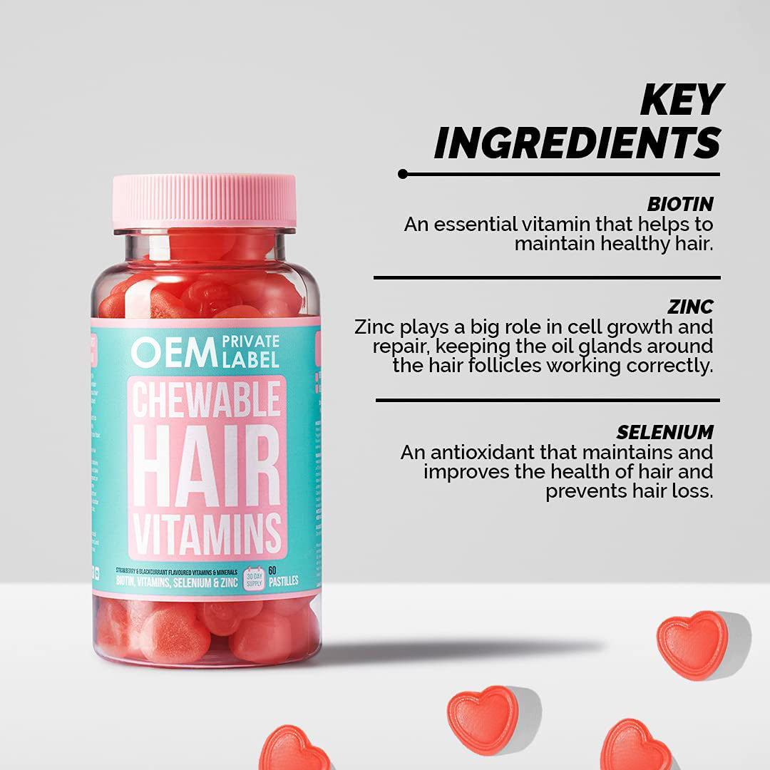 Kindergarten Amazon Popular Vitamin Gummies Hair Gummies Hair Gummies Biotin Gummies Wholesale Export