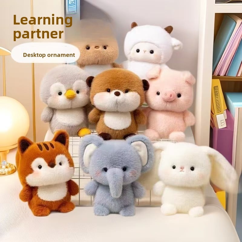 Cute Animal Plush Toy, Soft Desk Companion for Kids