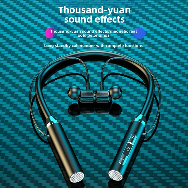 Neckband Bluetooth Headset with Noise Cancellation, Waterproof, Long Battery Life