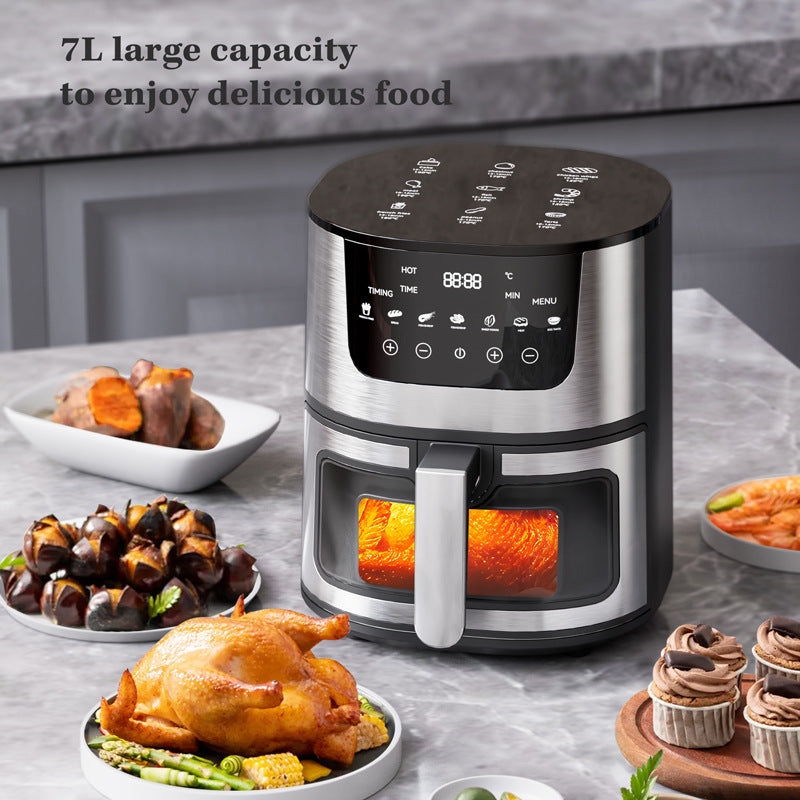 Stainless Steel Smart Visual Air Fryer, Food Items / Kitchen & Dining