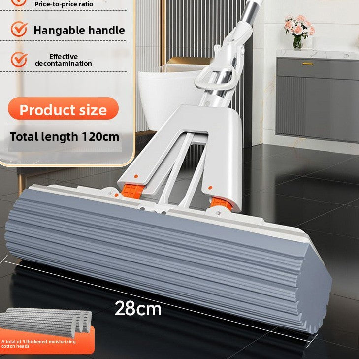 Sponge water-absorbing mop