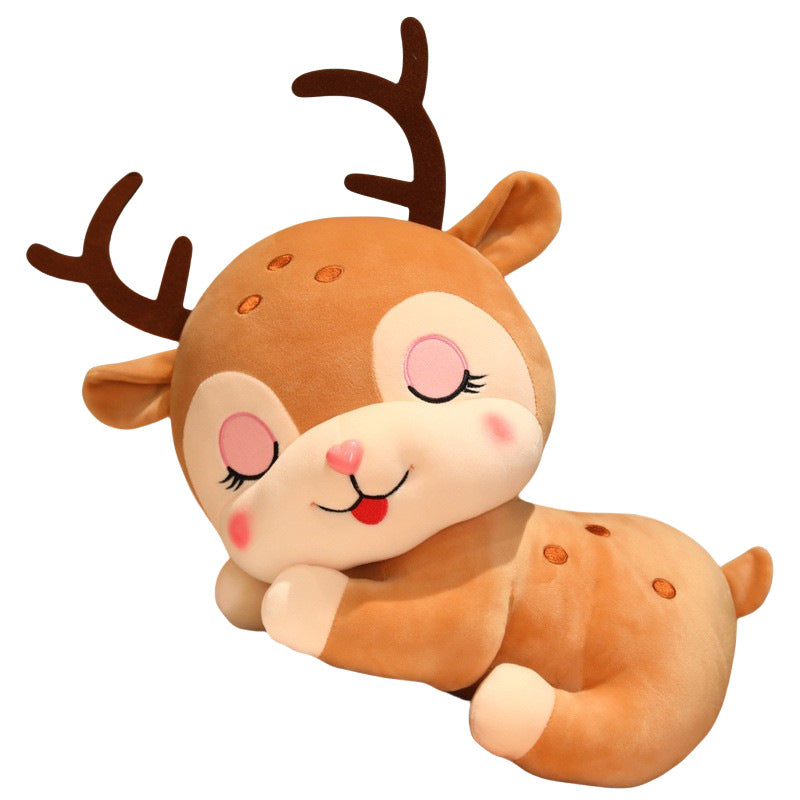 Soft Elk Plush Toy for Kids, Baby Soothing Deer Doll