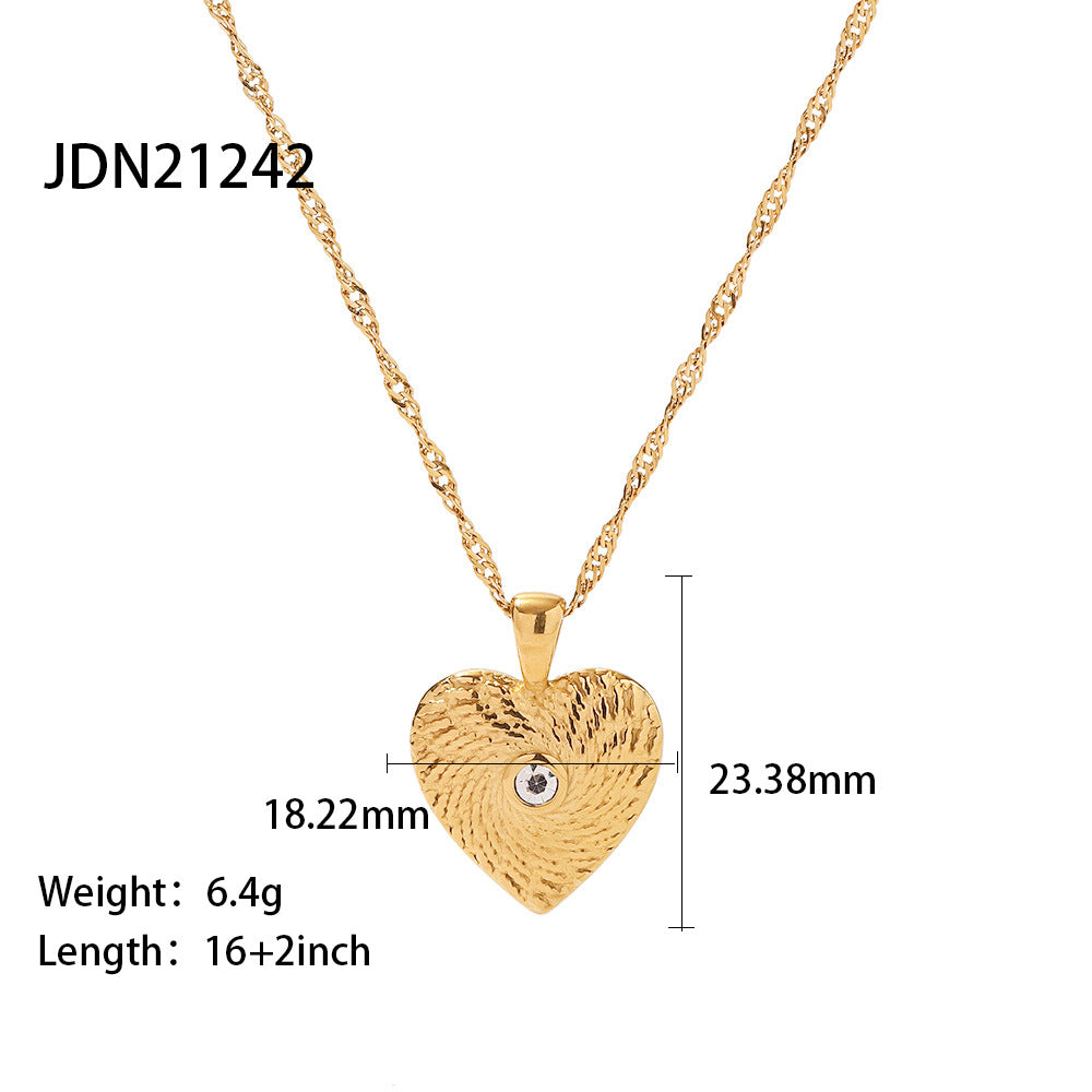 Fashion Stainless Steel Geometric Necklace with Titanium Pendant