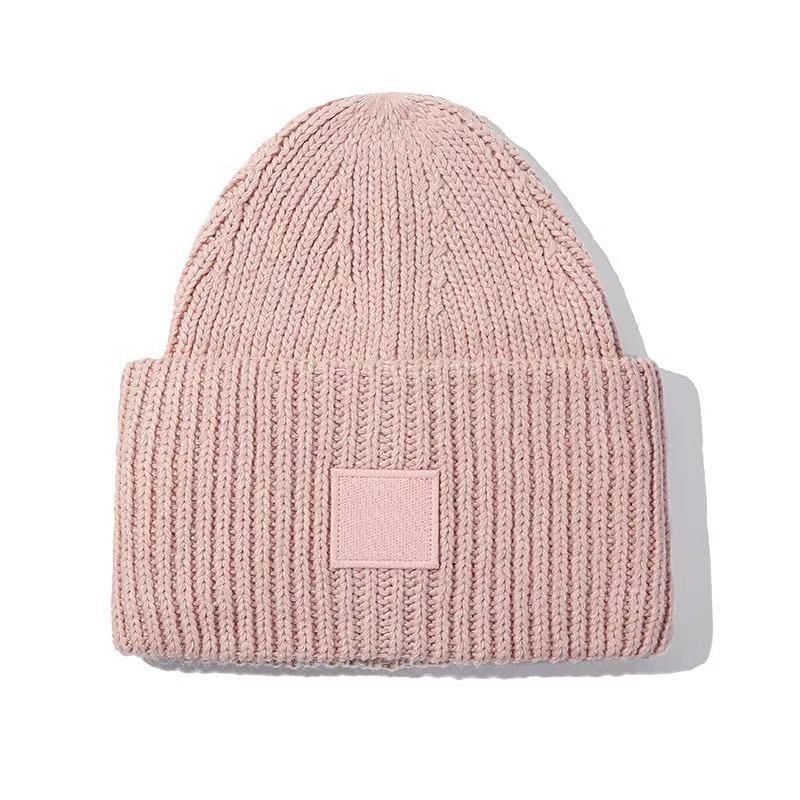 Square Smiley Wool Knitted Winter Hat