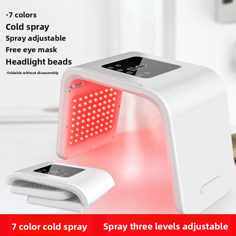 Seven-color beauty acne removal and skin rejuvenation device mask