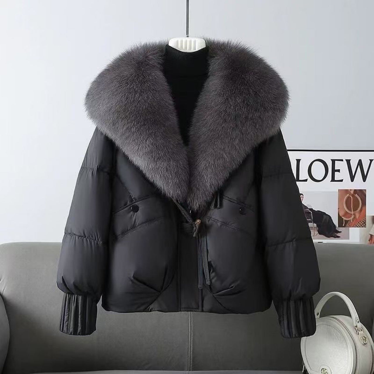 Large-necked cotton-padded jacket, Autumn / Winter Collection