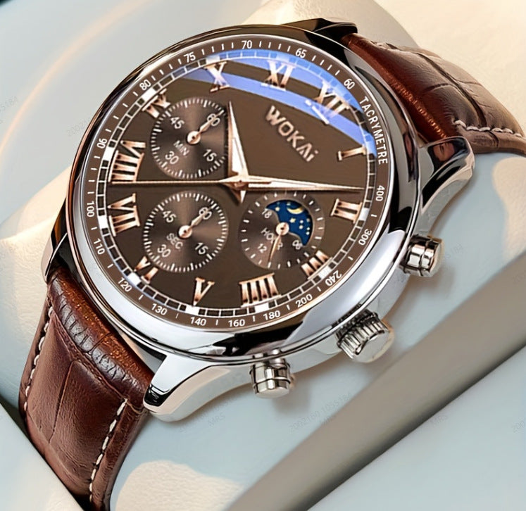 Fashion Quartz Watch with Leather Strap