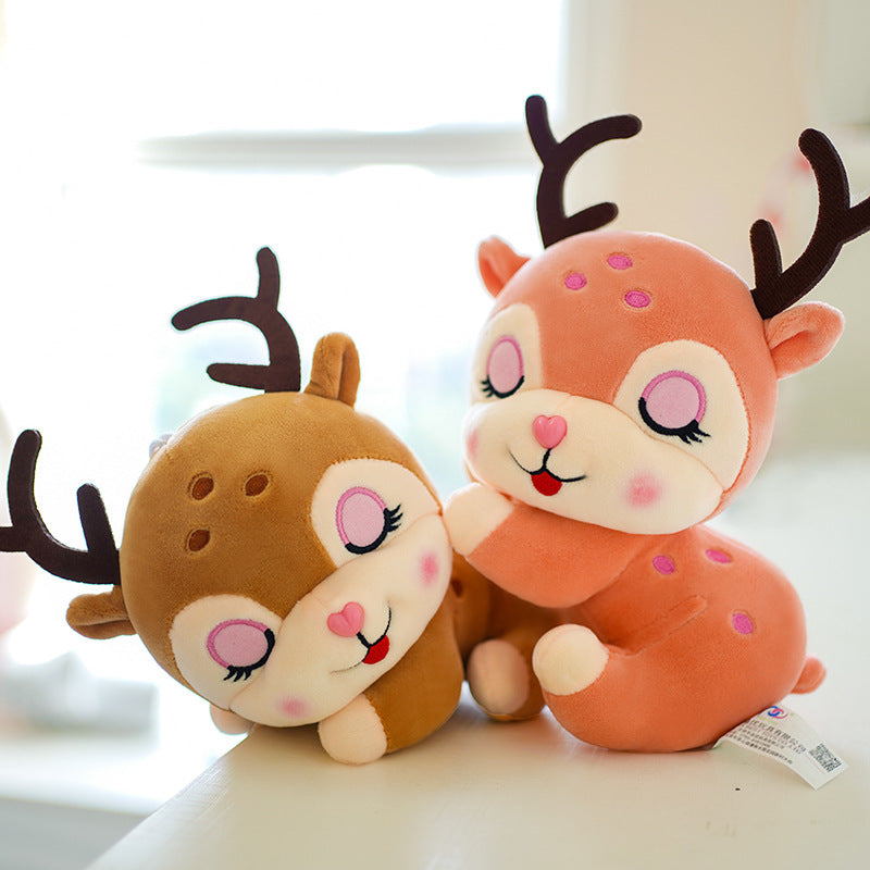 Soft Elk Plush Toy for Kids, Baby Soothing Deer Doll