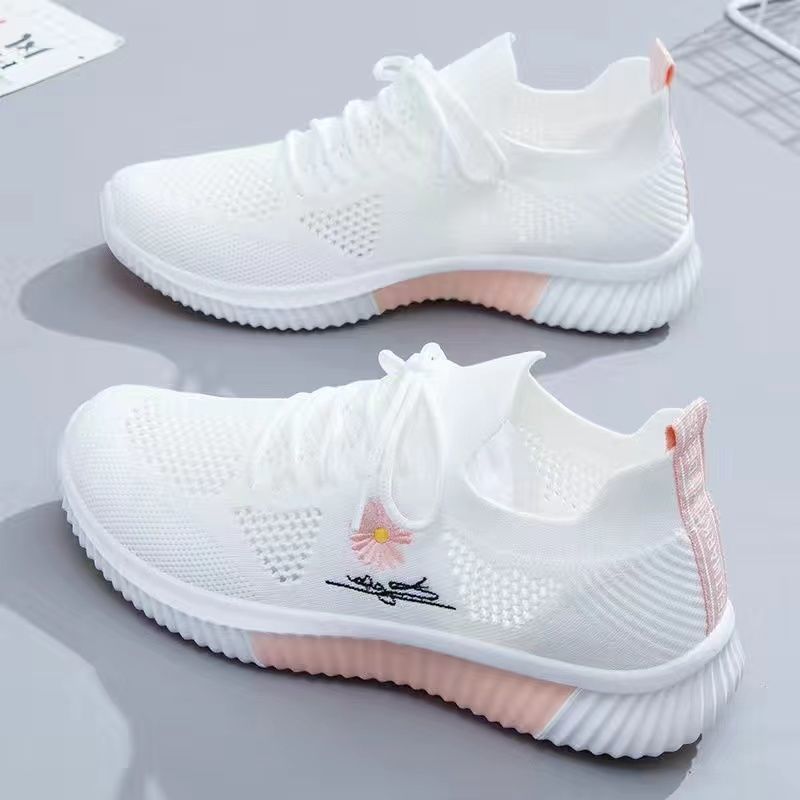 Students wearing flat casual net shoes