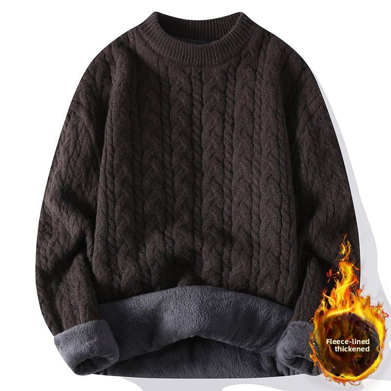 Thickened twisted woolen sweater