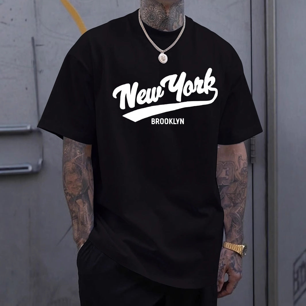 Men's Geometric Print Pure Cotton T-Shirt