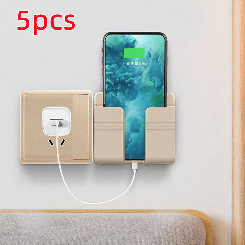 Stojan na nabíjení mobilního telefonu, samolepicí úložný box bez děrování
