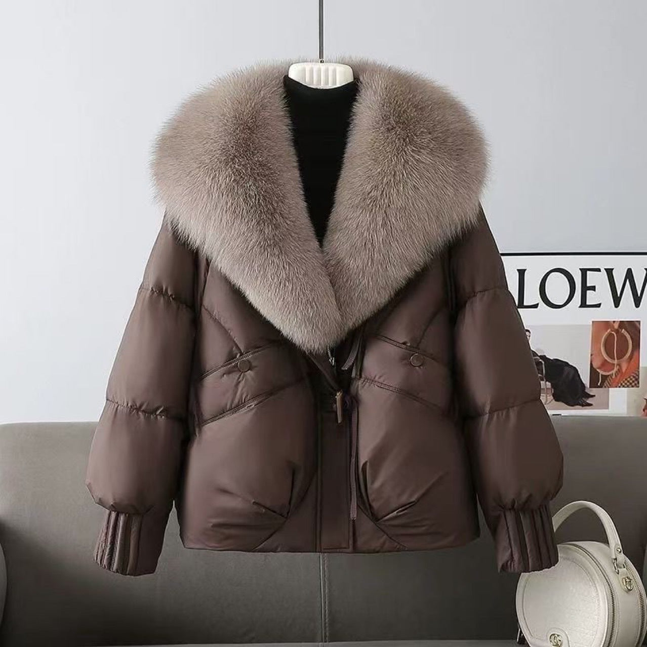 Large-necked cotton-padded jacket, Autumn / Winter Collection