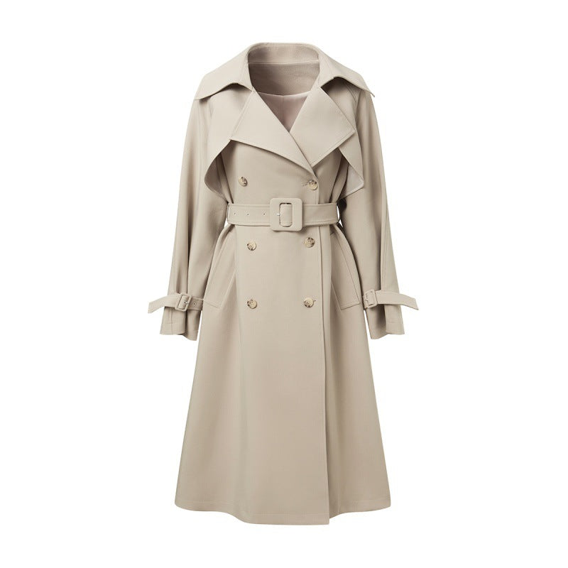 The British overcame the khaki trench coat girl