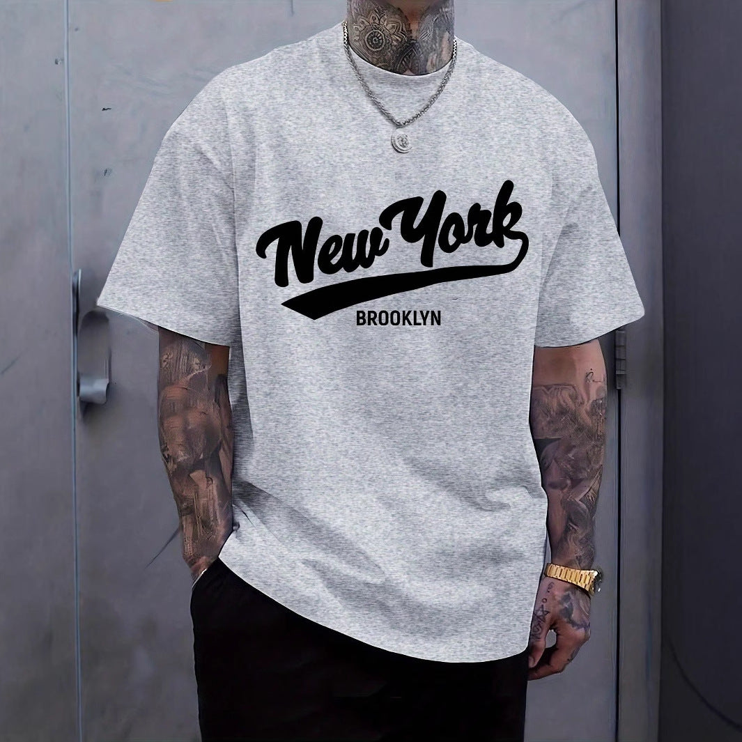 Men's Geometric Print Pure Cotton T-Shirt