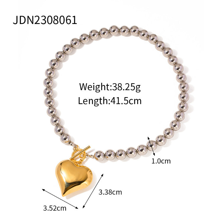 Fashion Stainless Steel Geometric Necklace with Titanium Pendant