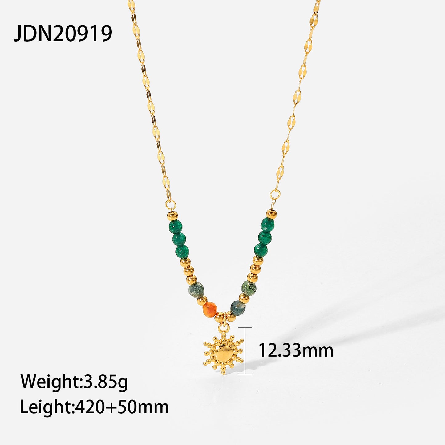 Fashion Stainless Steel Geometric Necklace with Titanium Pendant