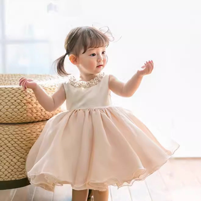 Piano Puffy Gauze Princess Dress Host Birthday Gift Children Dress