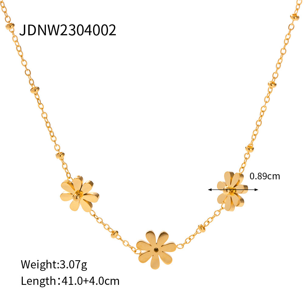 Fashion Stainless Steel Geometric Necklace with Titanium Pendant