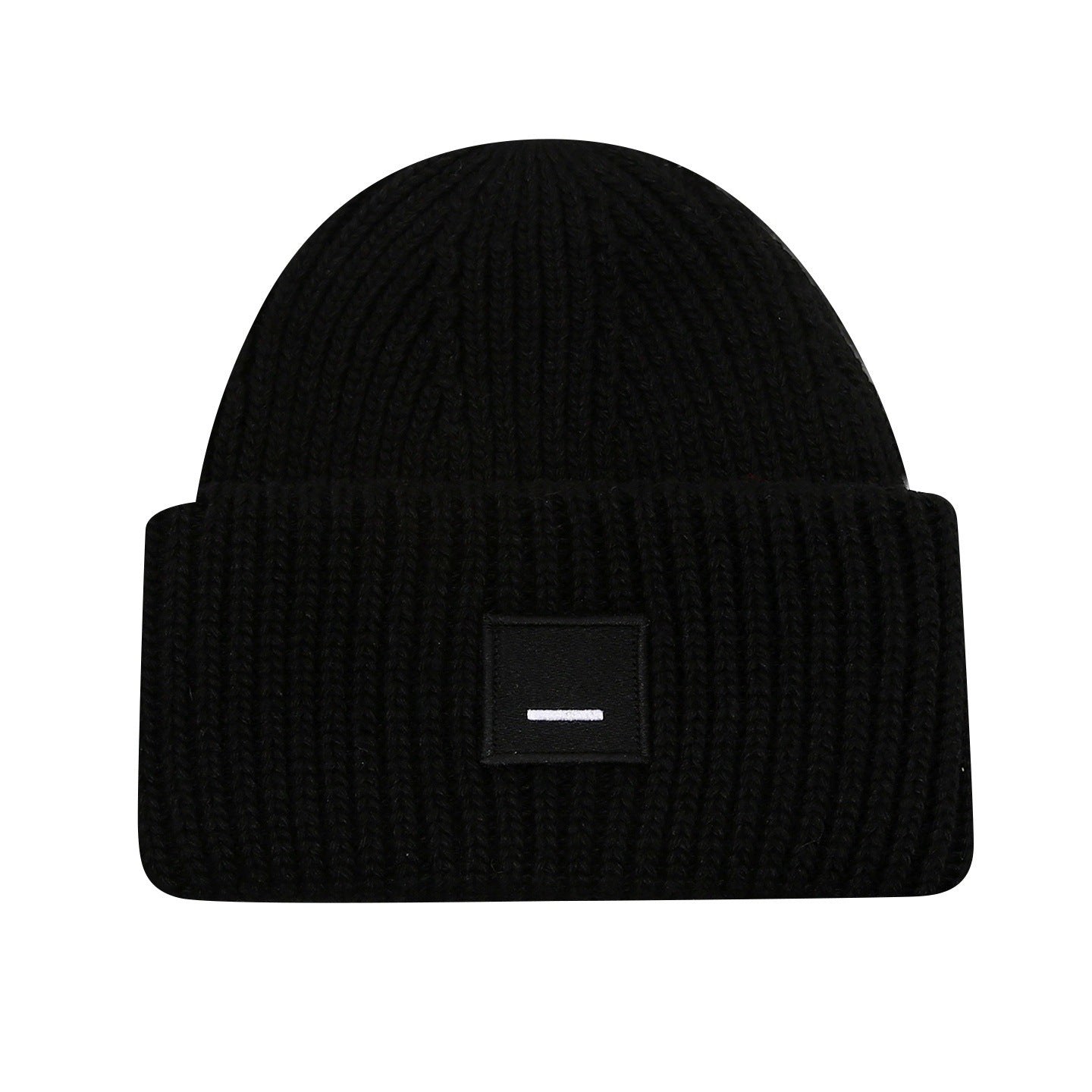 Square Smiley Wool Knitted Winter Hat
