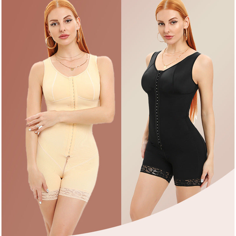 Reinforcing Breasted Body Shaping Clothing High-elastic Abdominal Waist-lifting Hip-lifting Leg-tipped waist-Bodysuit Body Shaping Pants