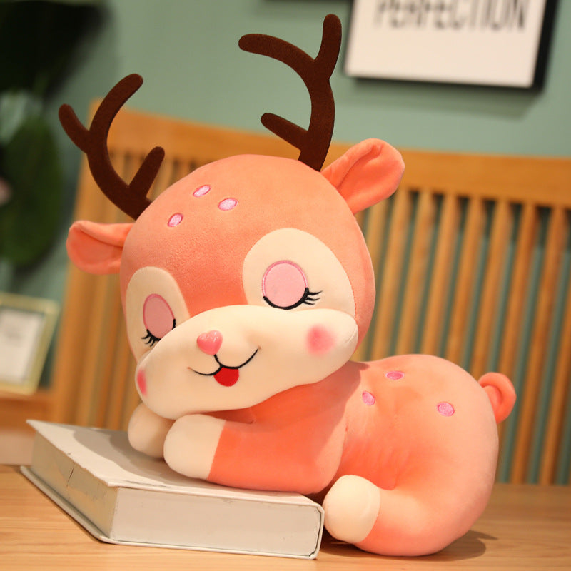 Soft Elk Plush Toy for Kids, Baby Soothing Deer Doll