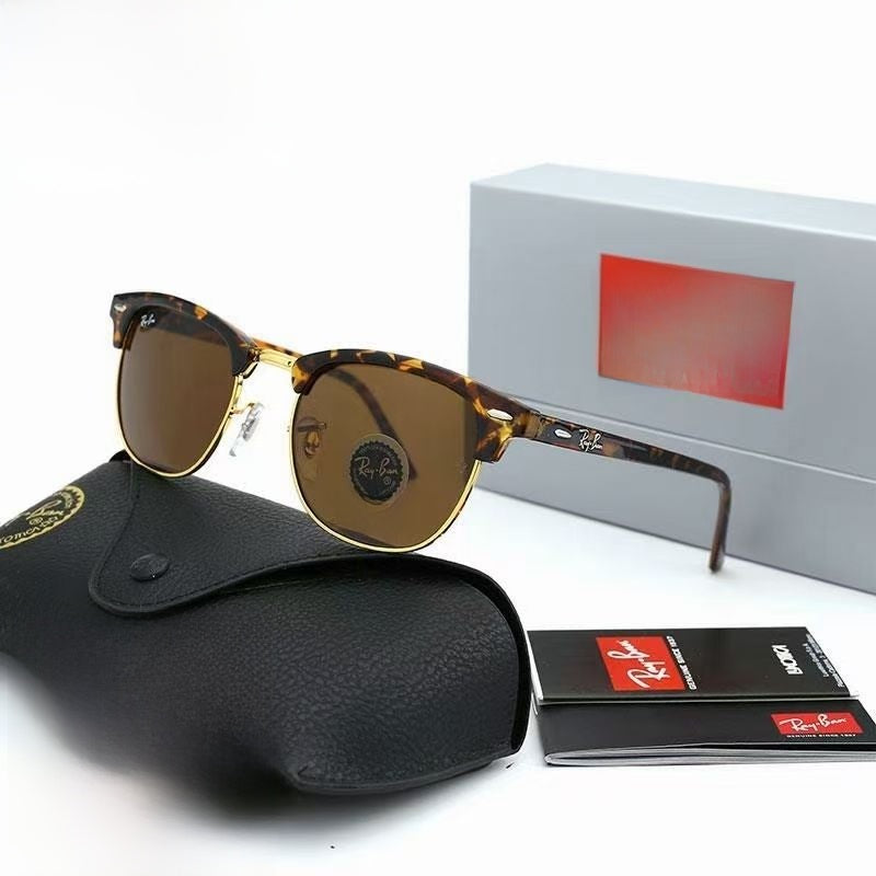 Classic Glass Lens Oval Frame Sunglasses