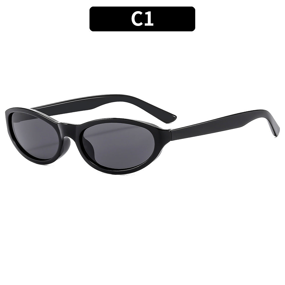 Retro Oval Frame UV400 Sunglasses for Women